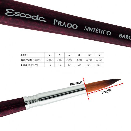 Prado 1462 Round Brushes