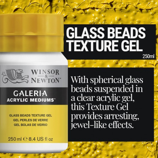 Galeria Acrylic Glass Beads Texture Gel (250ml)
