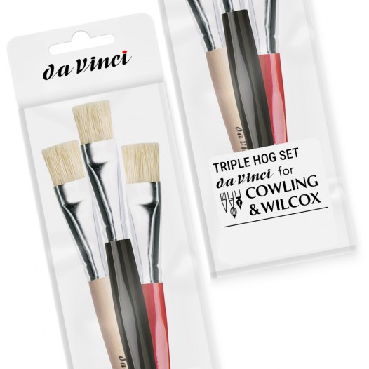 Exclusive Da Vinci Triple Hog Brush Set