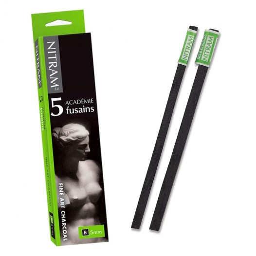 5mm Fine Art Charcoal B Sticks (5pc)