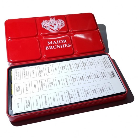 Red Assorted Watercolour Tin (36pc)