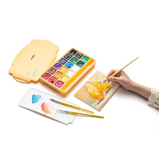 Yellow Round Brush Set (5pc)