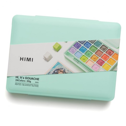 Jelly Cup Gouache Green Assorted Set (24pc)