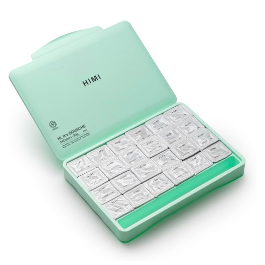 Jelly Cup Gouache Green Assorted Set (24pc)