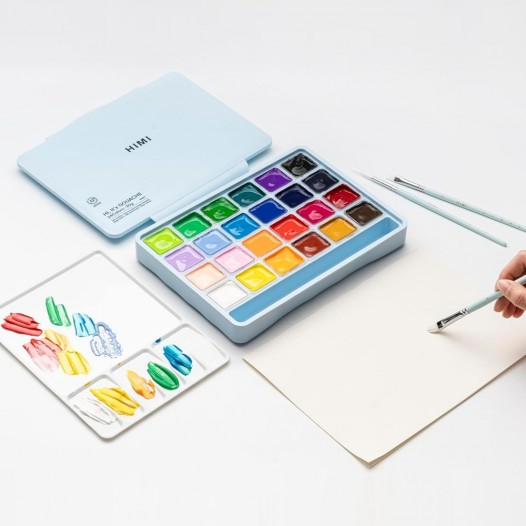 Jelly Cup Gouache Blue Assorted Set (24pc)
