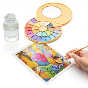Semi-Moist Watercolour Yellow Metallic Set (24pc) Semi-Moist Watercolour Yellow Metallic Set (24pc)