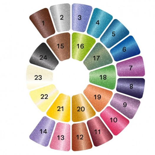 Semi-Moist Watercolour Yellow Metallic Set (24pc)