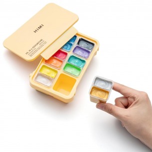 Twin Cup Gouache Yellow Metallic Set (12pc) Twin Cup Gouache Yellow Metallic Set (12pc)