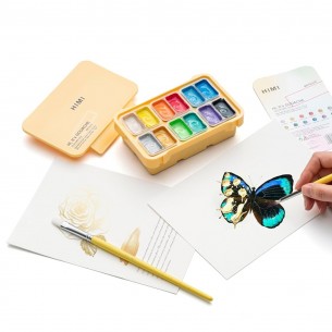 Twin Cup Gouache Yellow Metallic Set (12pc) Twin Cup Gouache Yellow Metallic Set (12pc)