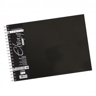 Ebony Hardback Black Spiral Sketchbook Ebony Hardback Black Spiral Sketchbook