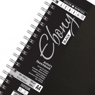Ebony Hardback Black Spiral Sketchbook Ebony Hardback Black Spiral Sketchbook