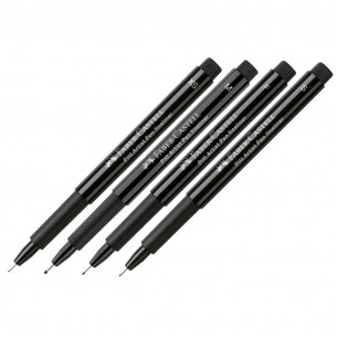 PITT Artist Black Pen Wallet III (4pc) PITT Artist Black Pen Wallet III (4pc)