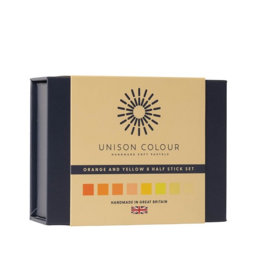 Orange & Yellow Half Stick Soft Pastel Mini Set (8pc)