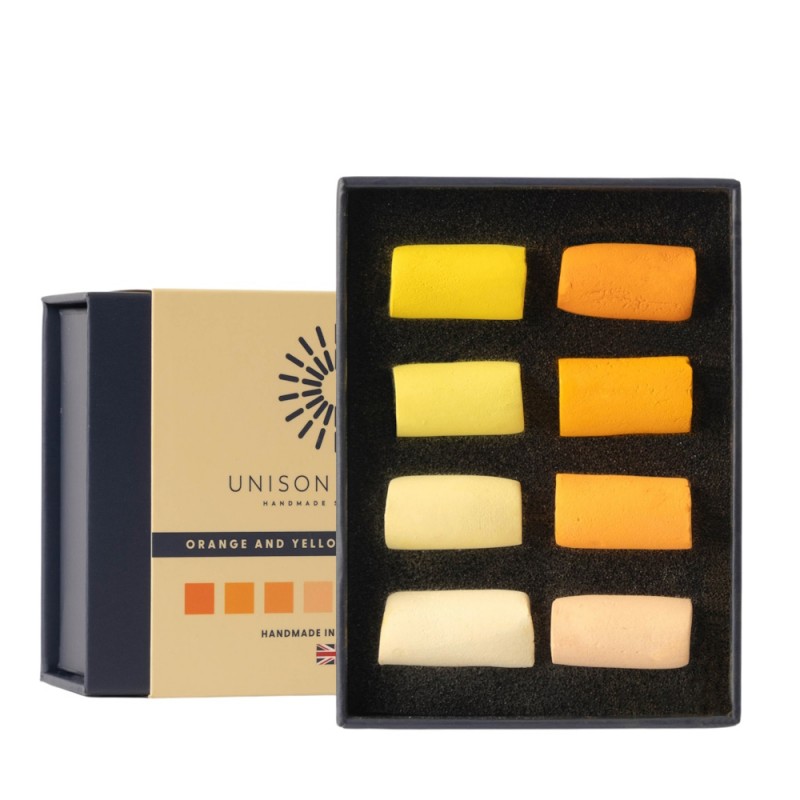 Orange & Yellow Half Stick Soft Pastel Mini Set (8pc)