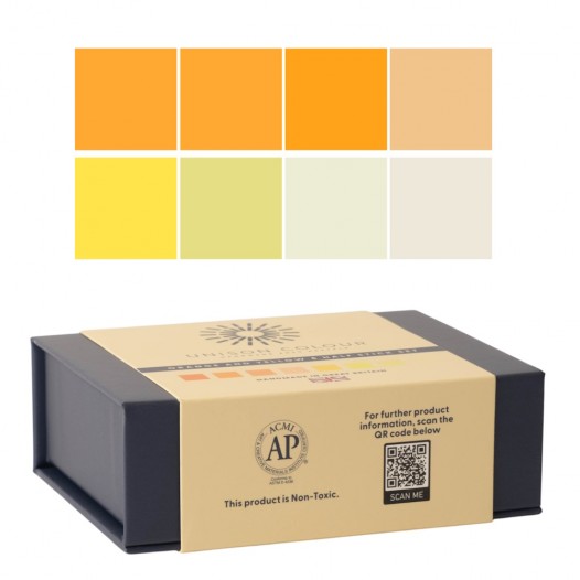 Orange & Yellow Half Stick Soft Pastel Mini Set (8pc)