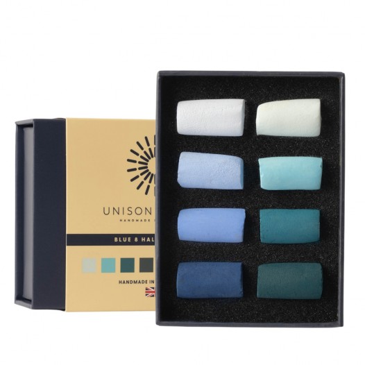 Blue Half Stick Soft Pastel Mini Set (8pc)