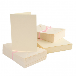 Anitas Cards and Envelopes A6 Pack of 50 Cream