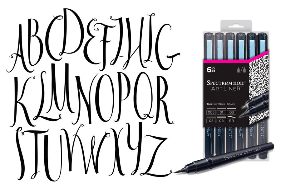 Spectrum Noir ArtLiner Set Lettering