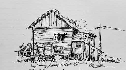Pen Sketch of a house