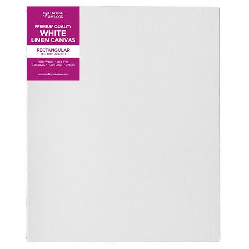 Cowling and Wilcox triple primed white linen canvas 