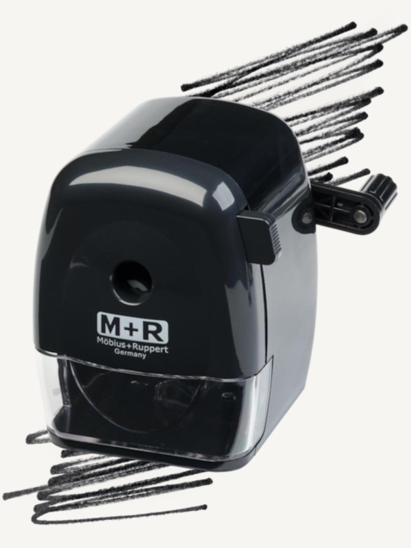 M+R Crank Desktop Sharpener for Graphite and Coloured Pencils