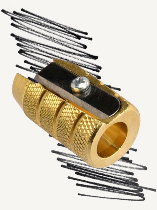 Jakar Brass Single hold Round Handheld Sharpener