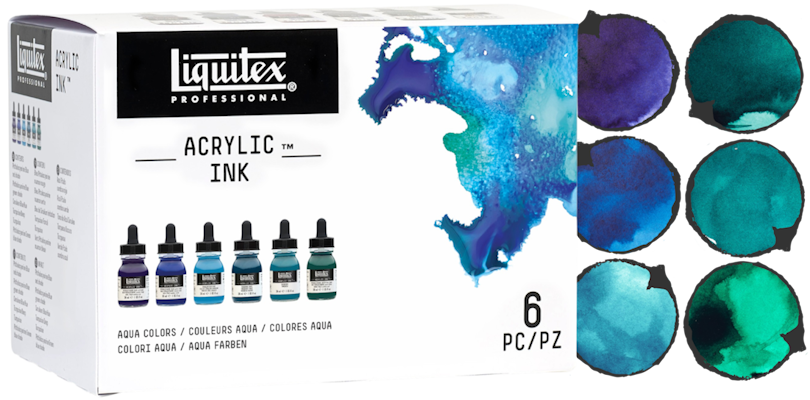 LQX Acrylic Ink Aqua Collection