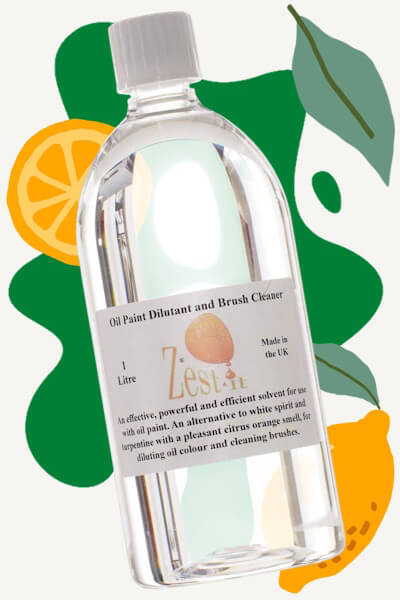 Zest-It Oil Paint Dilutant & Brush Cleaner – eco-friendly citrus-based solvent for thinning oils and cleaning brushes