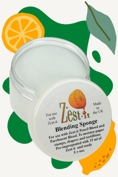 Zest-It Blending Sponge – portable, mess-free tool for applying Pencil Blend in sketchbooks and classrooms