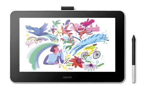 Wacom digital drawing tablet with stylus pen